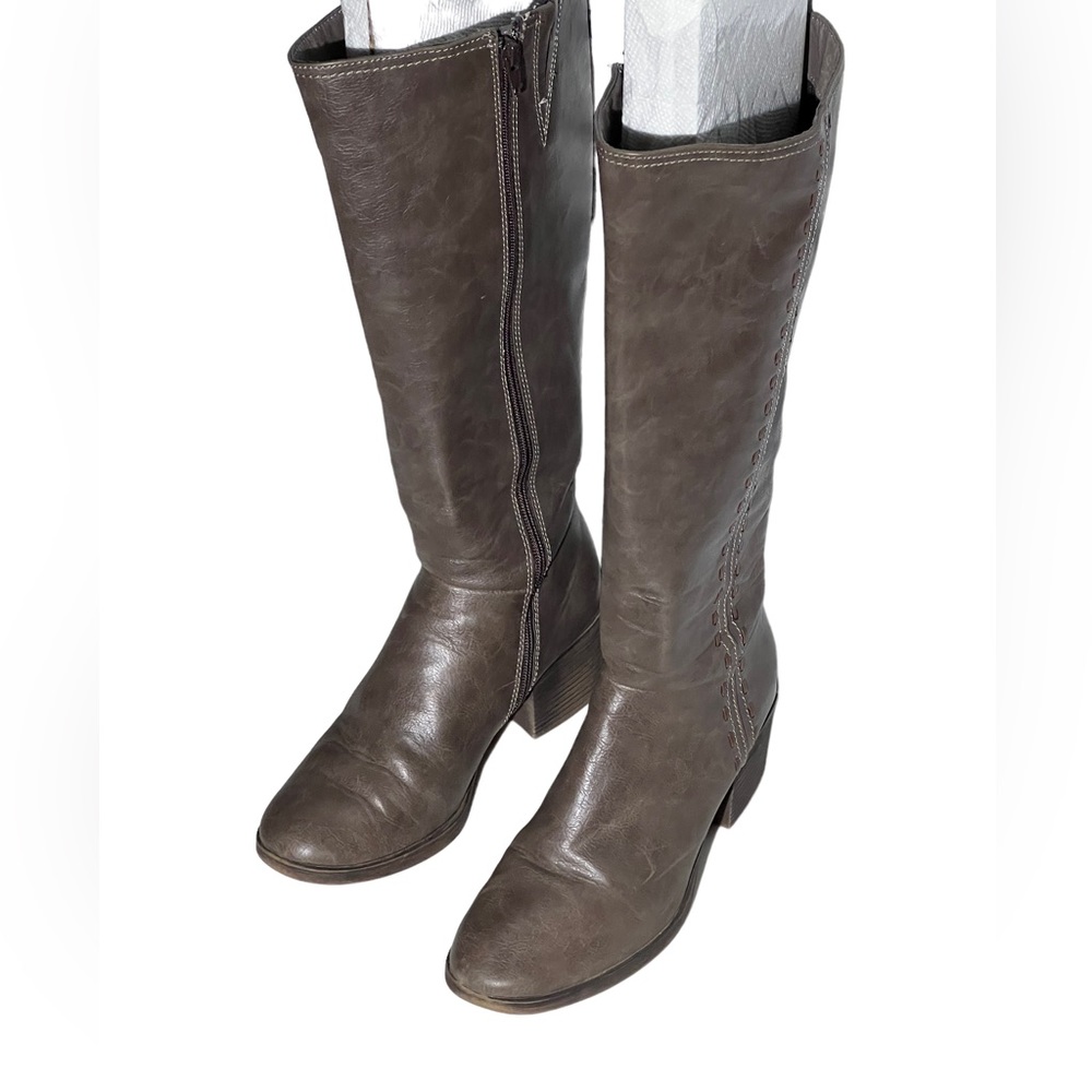 Eurosoft Jade Tall Zip Up Brown Wide Calf Boots